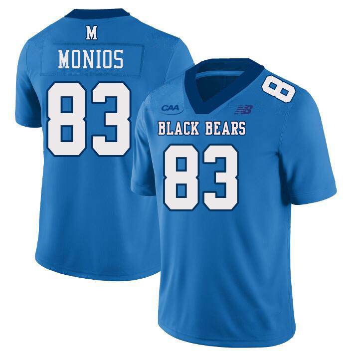 Men #83 Michael Monios Maine Black Bears College Football Jerseys Stitched Sale-Light Blue